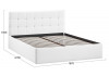 Кровать с ПМ «Джоли» Тип 1 (с подъемным механизмом) с заглушиной Экокожа Polo white