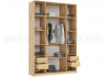 Шкаф 4-х створчатый (1600) Марвэл (дуб крафт/браш Мени грин)