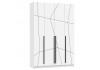 Шкаф для одежды 67.13 Брандо (4-х дв.)(белый/ДВПО белый/фасад МДФ геометрия ПВХ белый)
