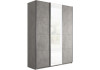 Шкаф-купе Прайм 3-х дверный (ЛДСП/Стекло белое/ЛДСП) Бетон